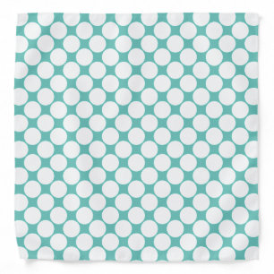 Mint Green Template White Polka Dots Rustic Chic Bandana