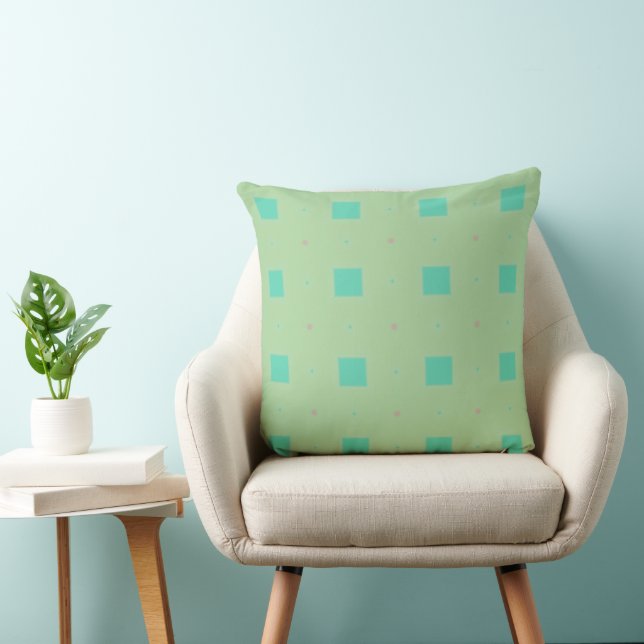 Mint Green  Throw Pillow (Chair)