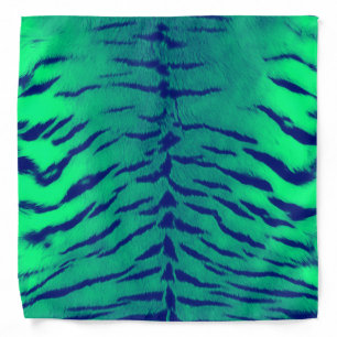 Mint Green Tiger Skin Print Bandana