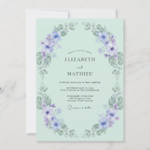 Mint Green Tranquil Meadow Wedding Invitation