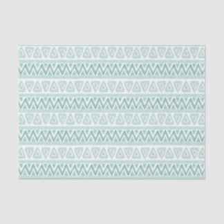 Mint-green Tribal Geometric Pattern Tissue Paper