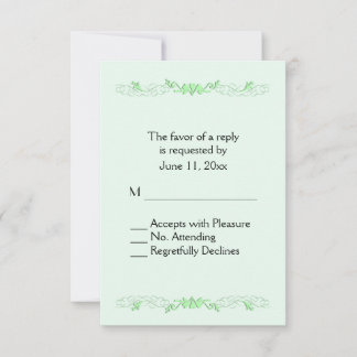 Mint Green Vine RSVP