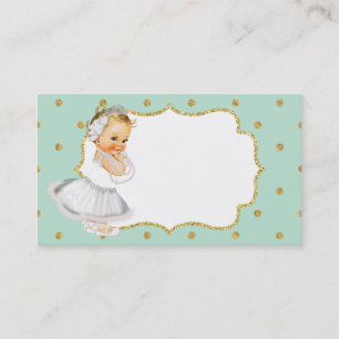 Mint Green Vintage Baby Princess Business Card