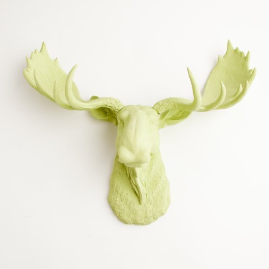 Mint Green Wall Décor Faux Moose Head (3/4)