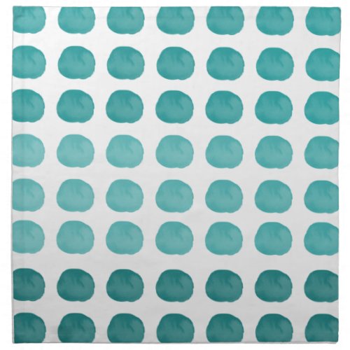 Mint Green Watercolor Cute Happy Polka Dots Art Cloth Napkin