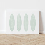 Mint Green Watercolor Surfboards Canvas Print<br><div class="desc">Bring a beachy vibe to any room with this watercolor surfboard print.</div>