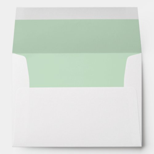 Mint Green Wedding Elegant Modern Return Address Envelope