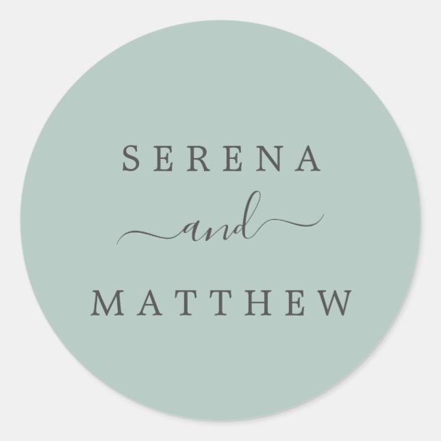Mint Green Wedding Envelope Seals (Front)