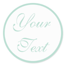 Mint Green Wedding Envelope Seals with Custom Text