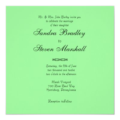 Mint Green Wedding Invitations