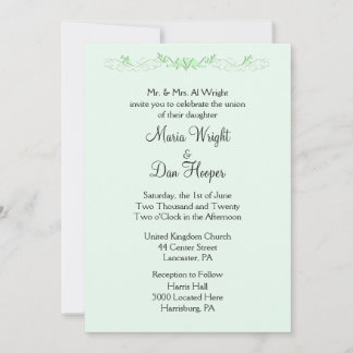 Mint Green Wedding Invitations
