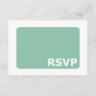 Mint Green Wedding RSVP Card