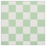 Mint Green White Checkered Checkerboard Gingham  Fabric