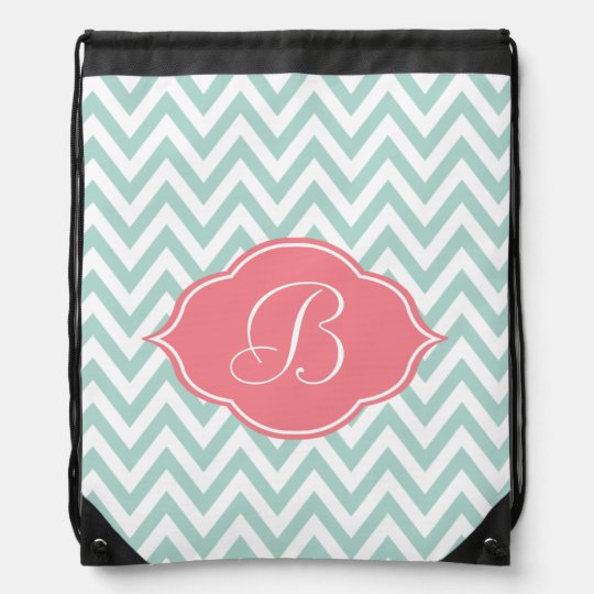 mint green white chevron