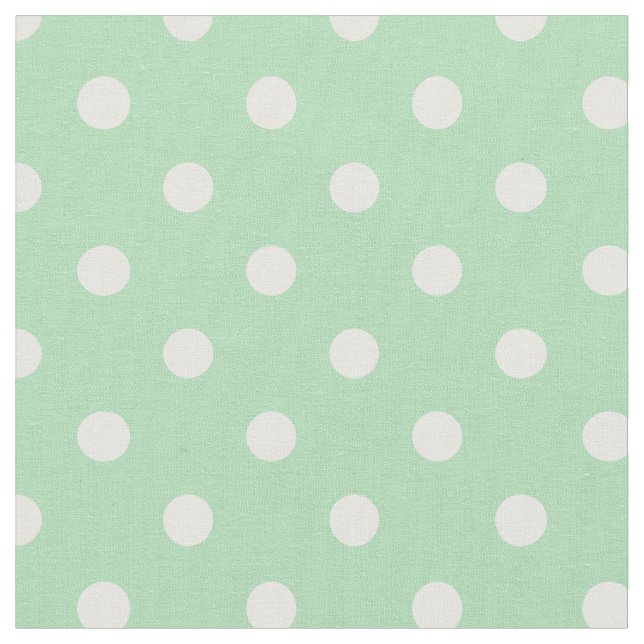 Mint Green & White Dots | Fabric (Close Up)