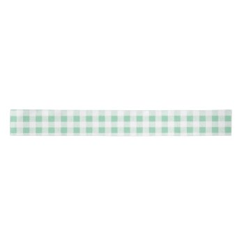 Mint Green White Gingham Patternmint Green Satin Ribbon by GraphicsByMimi at Zazzle