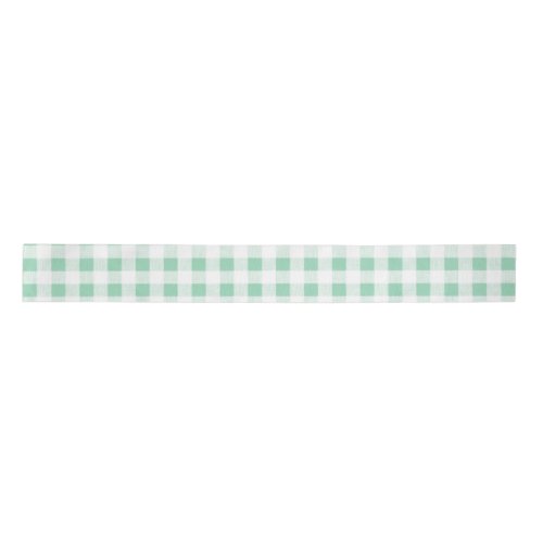 Mint Green White Gingham PatternMint Green Satin Ribbon