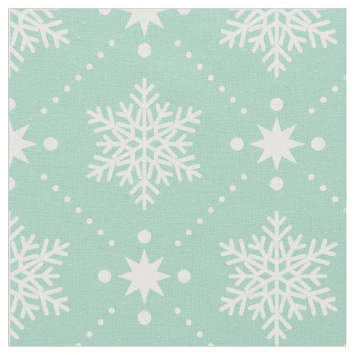 White Snowflake on Dark Green Kitchen Towel, Zazzle