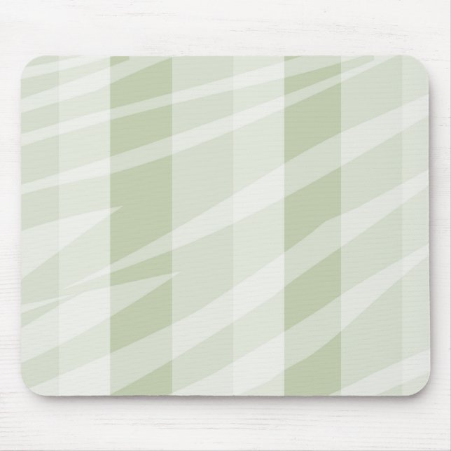 Mint Green White Zebra Stripes Mouse Pad (Front)