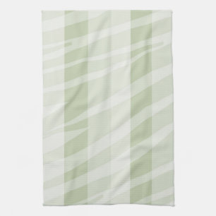 Mint Green White Zebra Stripes Towel
