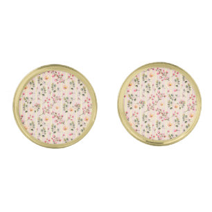 Mint Green Wildflower Cufflinks