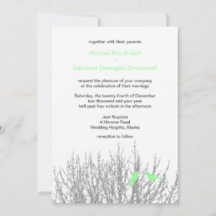 Mint Green Winter Background Weddings DIY Invitati Invitation
