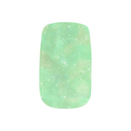 Mint Green With A Few White Speckles Minx Nail Art