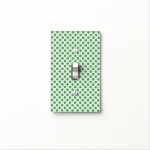 Mint Green with Grey Polka Dots by Shirley Taylor Light Switch Cover
