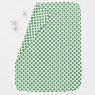 Mint Green with Grey Polka Dots by Shirley Taylor Stroller Blanket