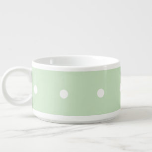 Mint Green With White Dots Chili Bowl