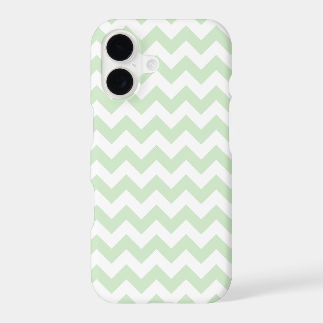 Mint Green Zig Zag Pattern Iphone Case (Back)