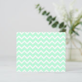 Mint Green Zigzag Chevron Stripes. (Standing Front)