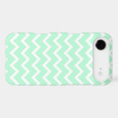 Mint Green Zigzag Chevron Stripes. Case-Mate iPhone Case (Back (Horizontal))