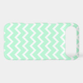 Mint Green Zigzag Chevron Stripes. Case-Mate iPhone Case (Back (Horizontal))