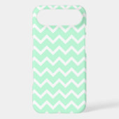 Mint Green Zigzag Chevron Stripes. Case-Mate iPhone Case (Back)