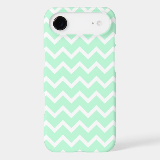 Mint Green Zigzag Chevron Stripes. Case-Mate iPhone Case (Back)