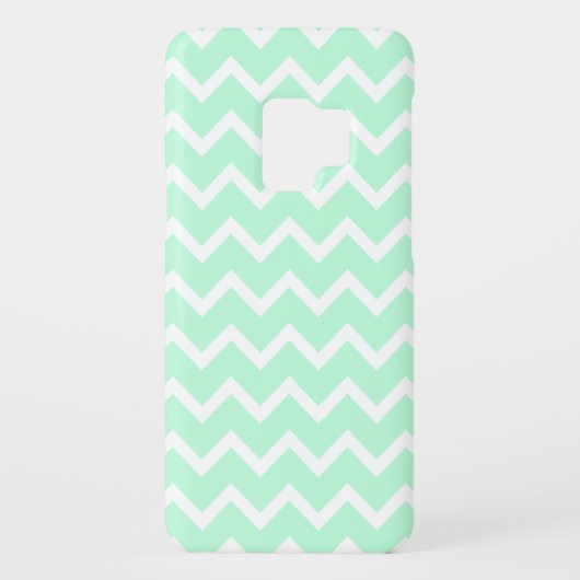 Mint Green Zigzag Chevron Stripes. Case-Mate Samsung Galaxy Case (Back)