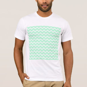 Mint Green Zigzag Chevron Stripes. T-Shirt