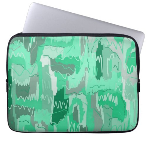 Mint Greenery Abstract  Laptop Sleeve