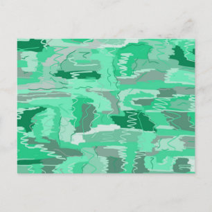 Mint Greenery Abstract Postcard