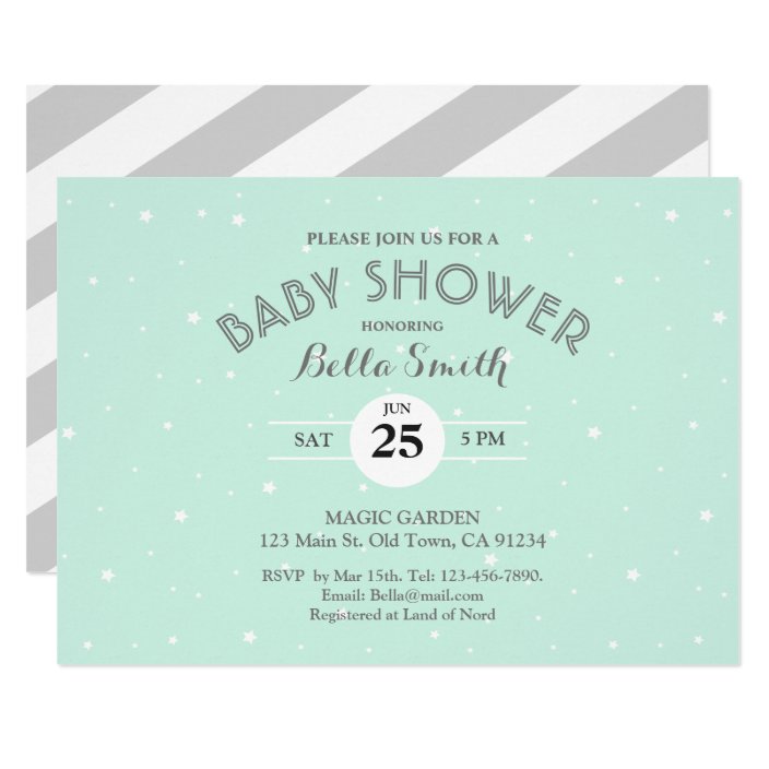 mint and grey baby shower