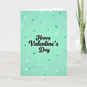 Mint Happy Valentines Day Card