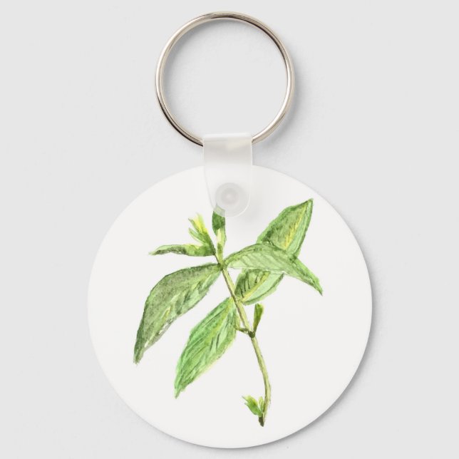 Mint herb keychain (Front)