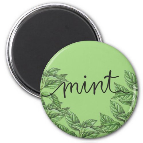 Mint herb magnet