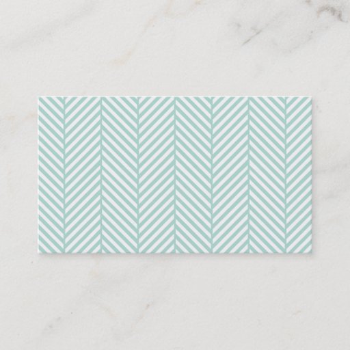 Customizable Mint Herringbone Business Card Template