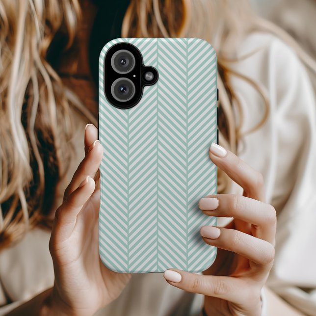 Mint Herringbone Case-Mate iPhone Case (Creator Uploaded)