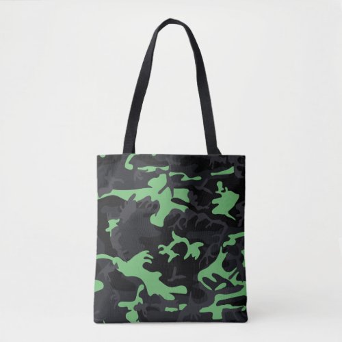 Mint Highlights Camo Tote Bag