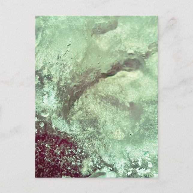 Mint Ice and Bubble Texture Postcard (Front)