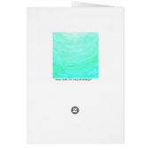 Mint Ice Blue and Black Monogram Cards (Back)