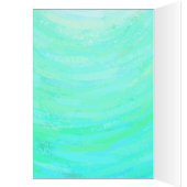 Mint Ice Blue and Black Monogram Cards (Inside (Left))